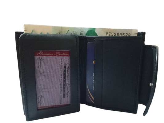 Men's Black Real Leather Wallet