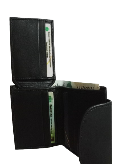 Men's Black Real Leather Wallet