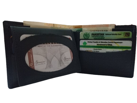 Men's Blue Real Leather Wallet